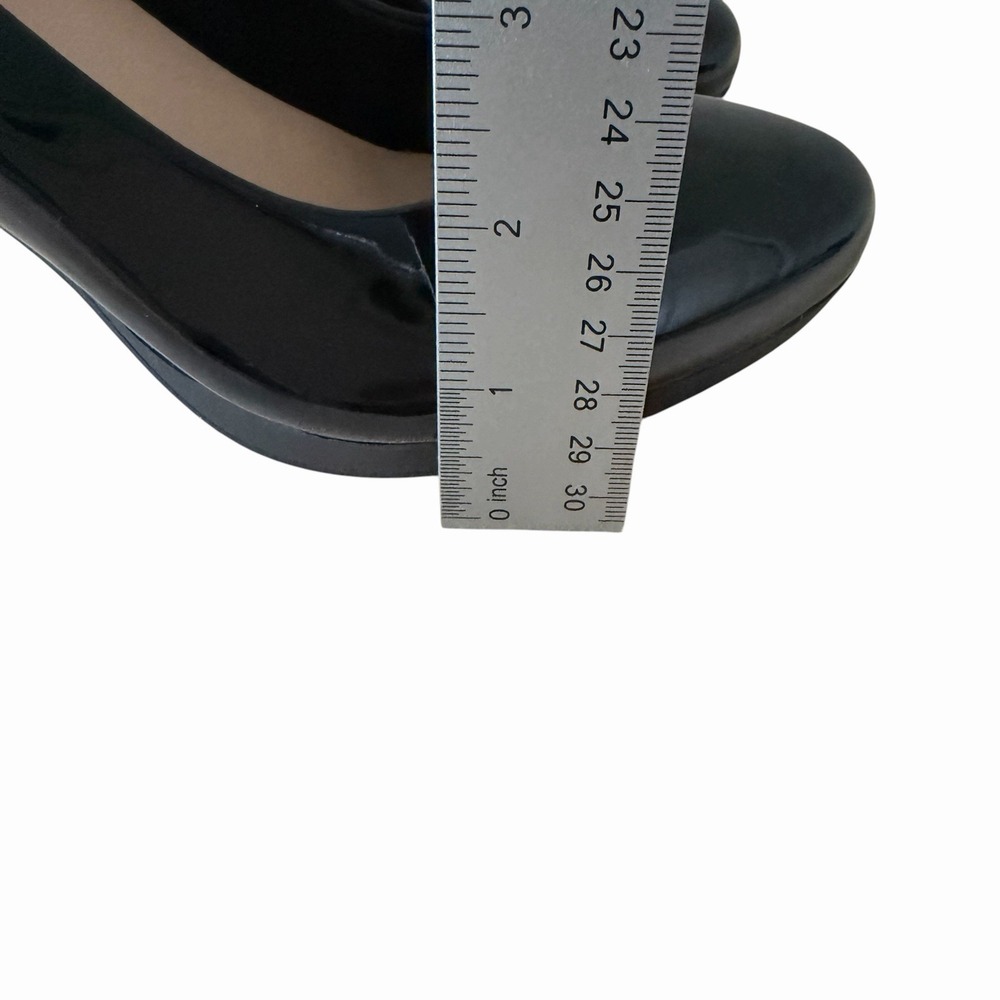Clarks Collection Black Brier Dolly Patent Leather Heels Pumps Size 6 - Picture 3 of 10